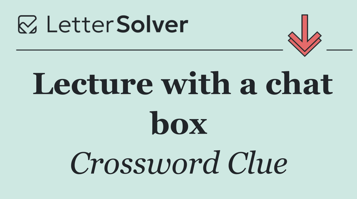 Lecture with a chat box