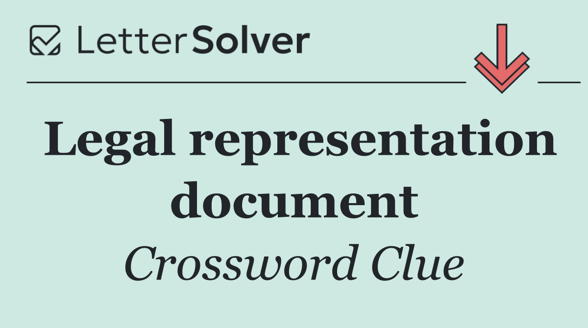 Legal representation document