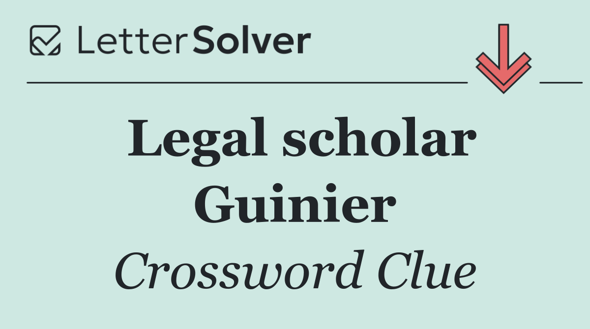 Legal scholar Guinier
