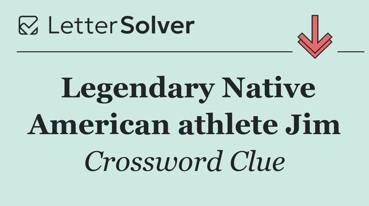 Legendary Native American athlete Jim
