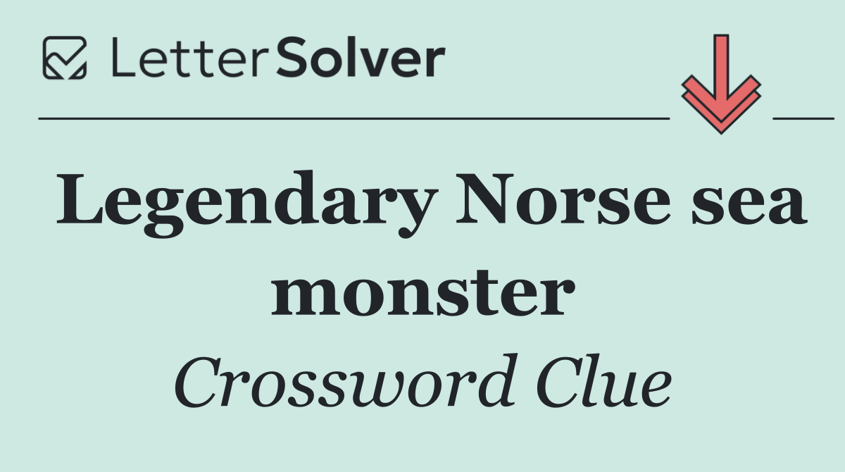 Legendary Norse sea monster