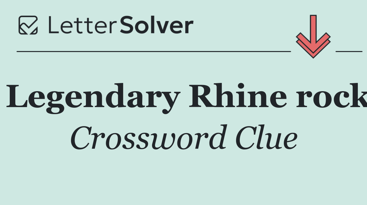 Legendary Rhine rock