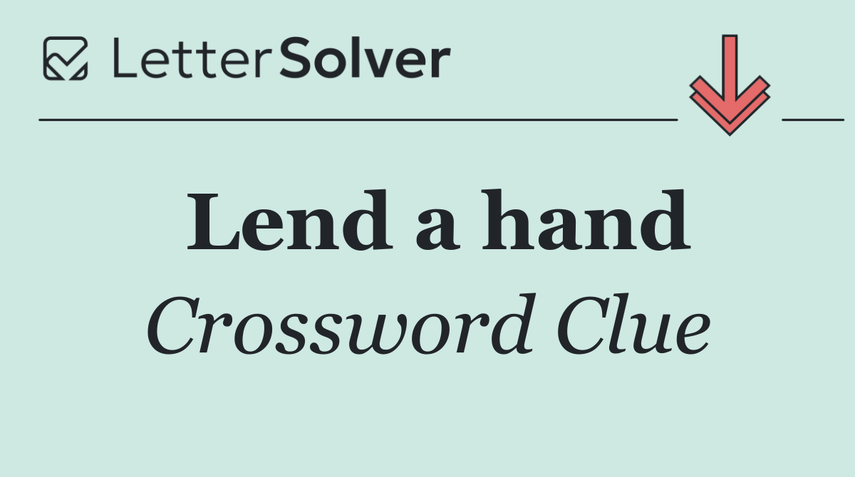 Lend a hand