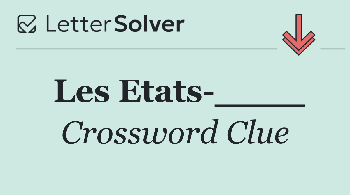 Les Etats ____