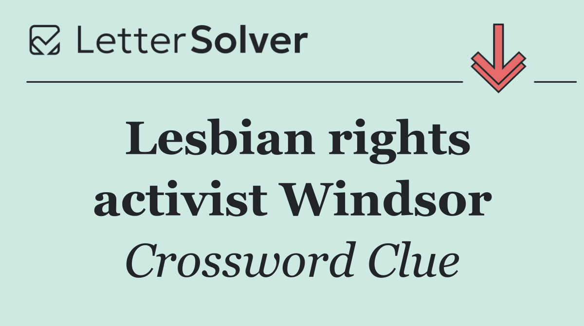 Lesbian rights activist Windsor