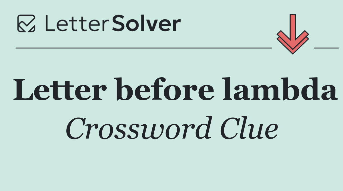 Letter before lambda