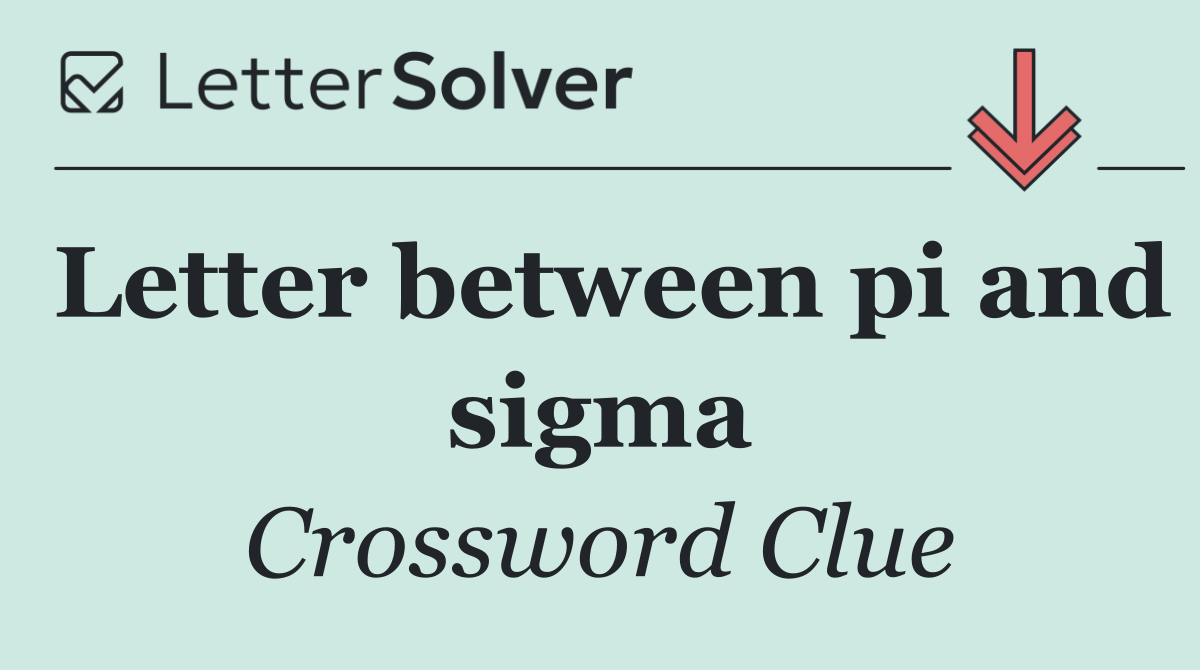 Letter between pi and sigma