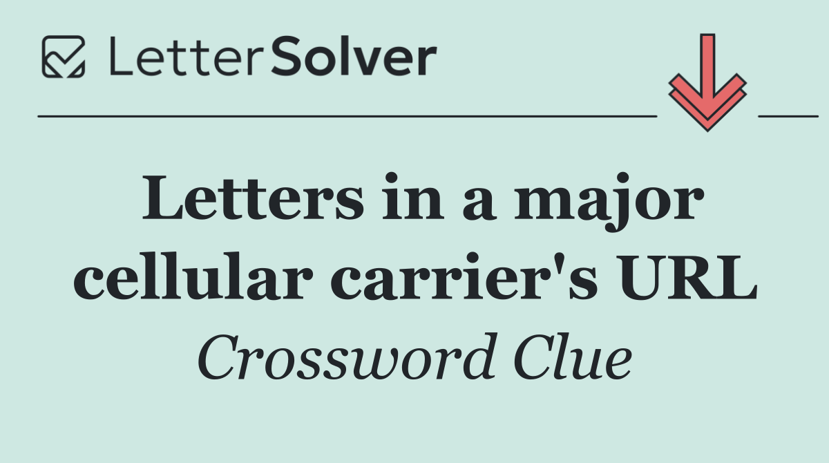 Letters in a major cellular carrier's URL