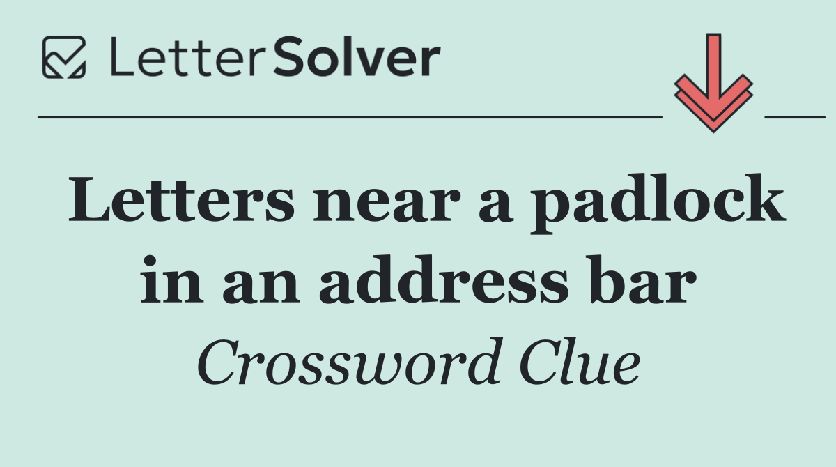 Letters near a padlock in an address bar