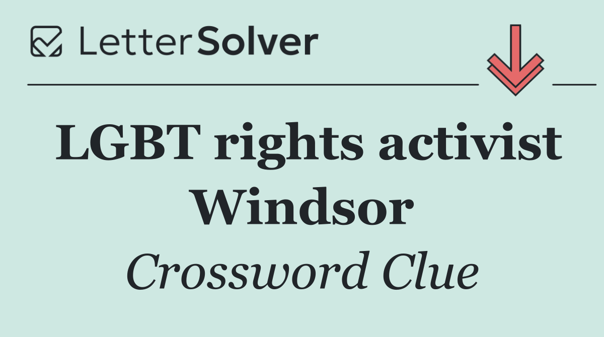 LGBT rights activist Windsor