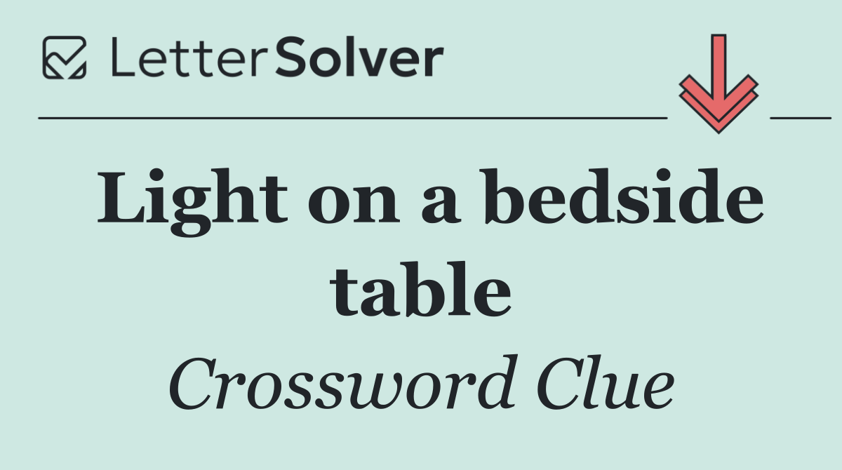 Light on a bedside table