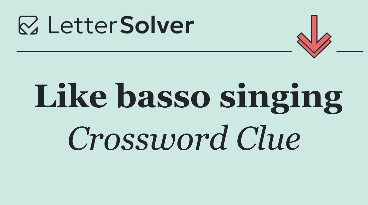 Like basso singing