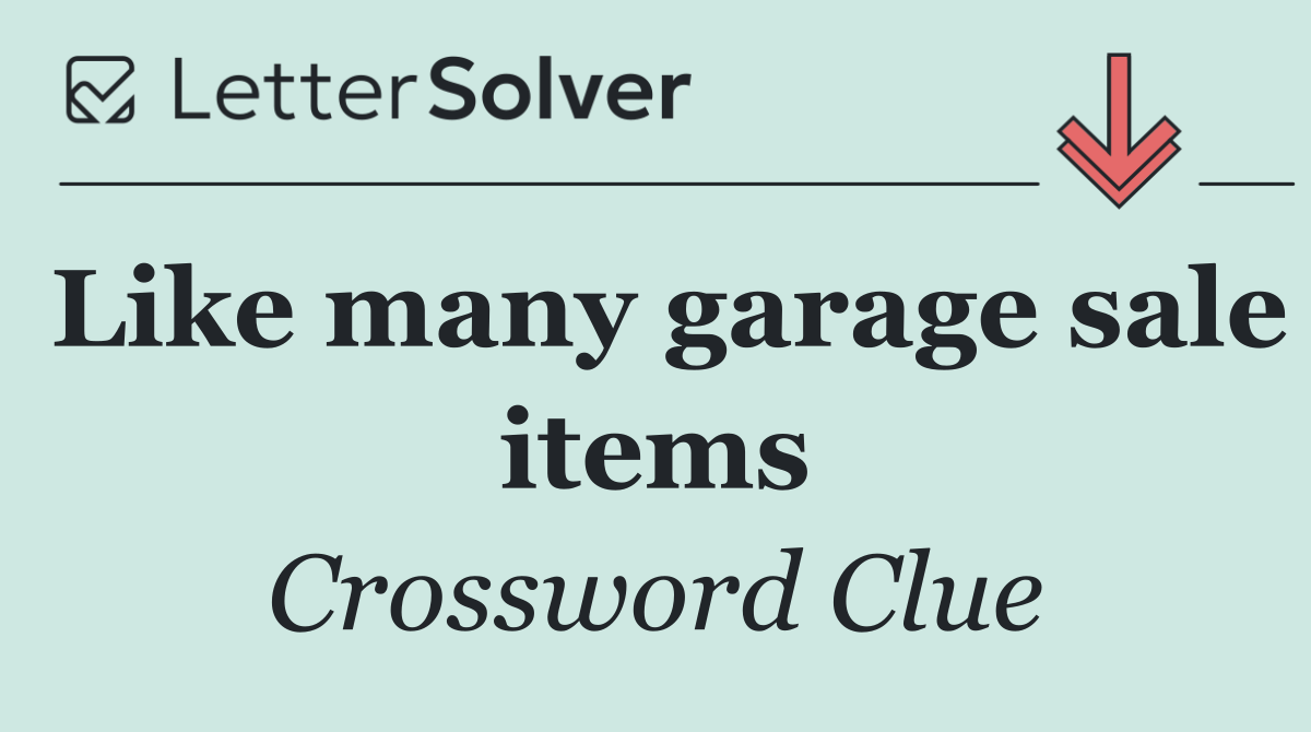 Like many garage sale items