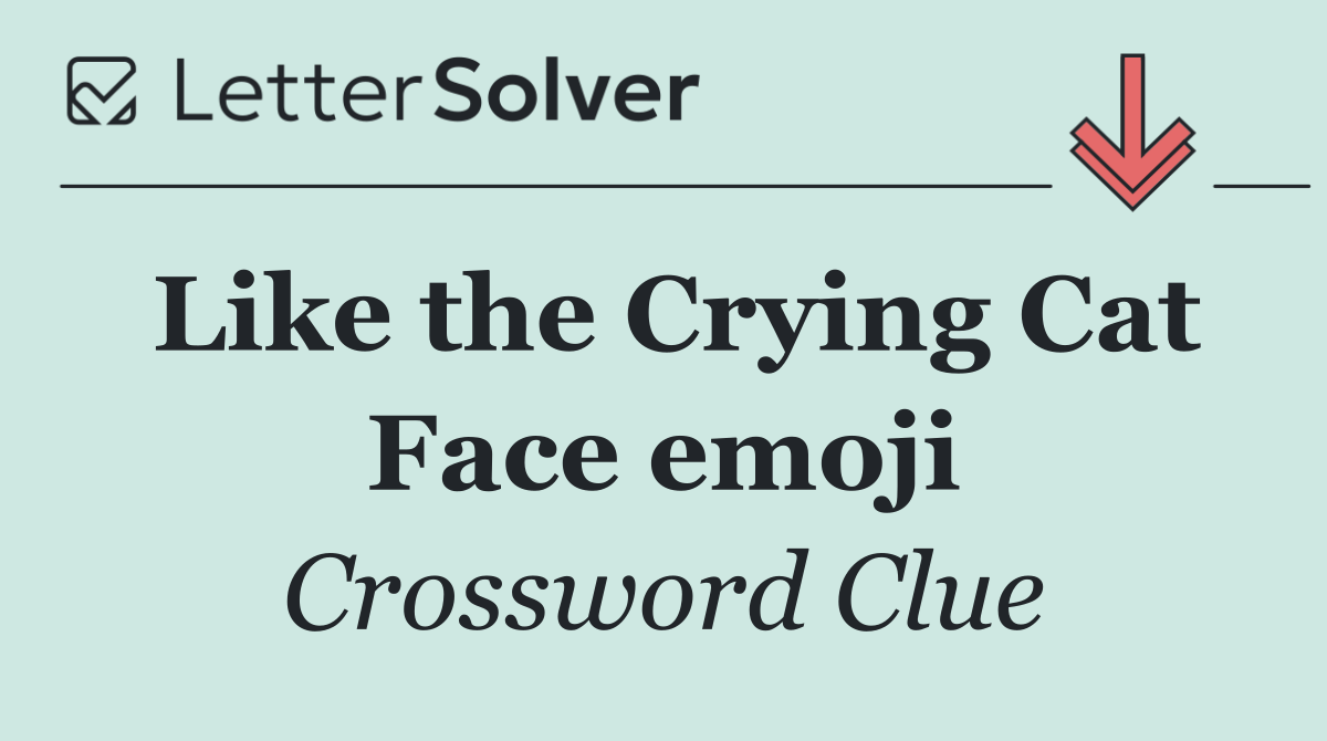 Like the Crying Cat Face emoji