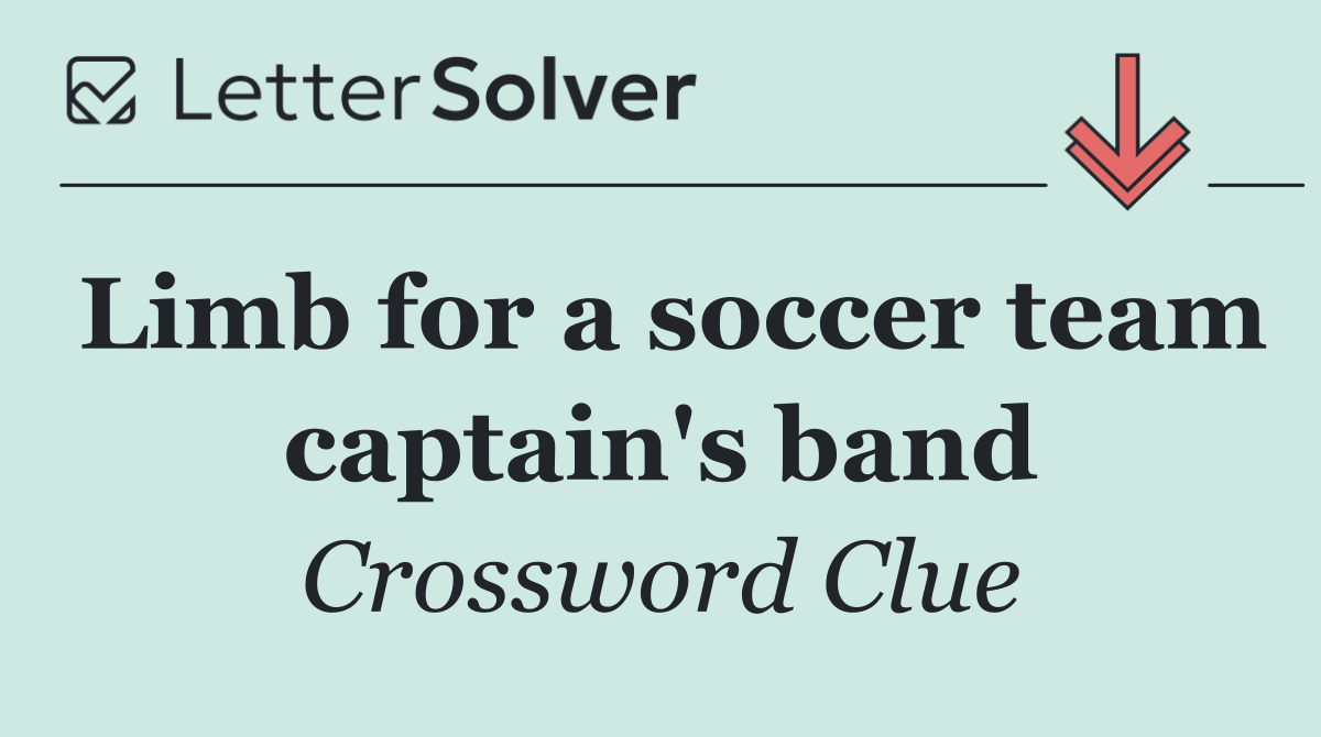 Limb for a soccer team captain's band