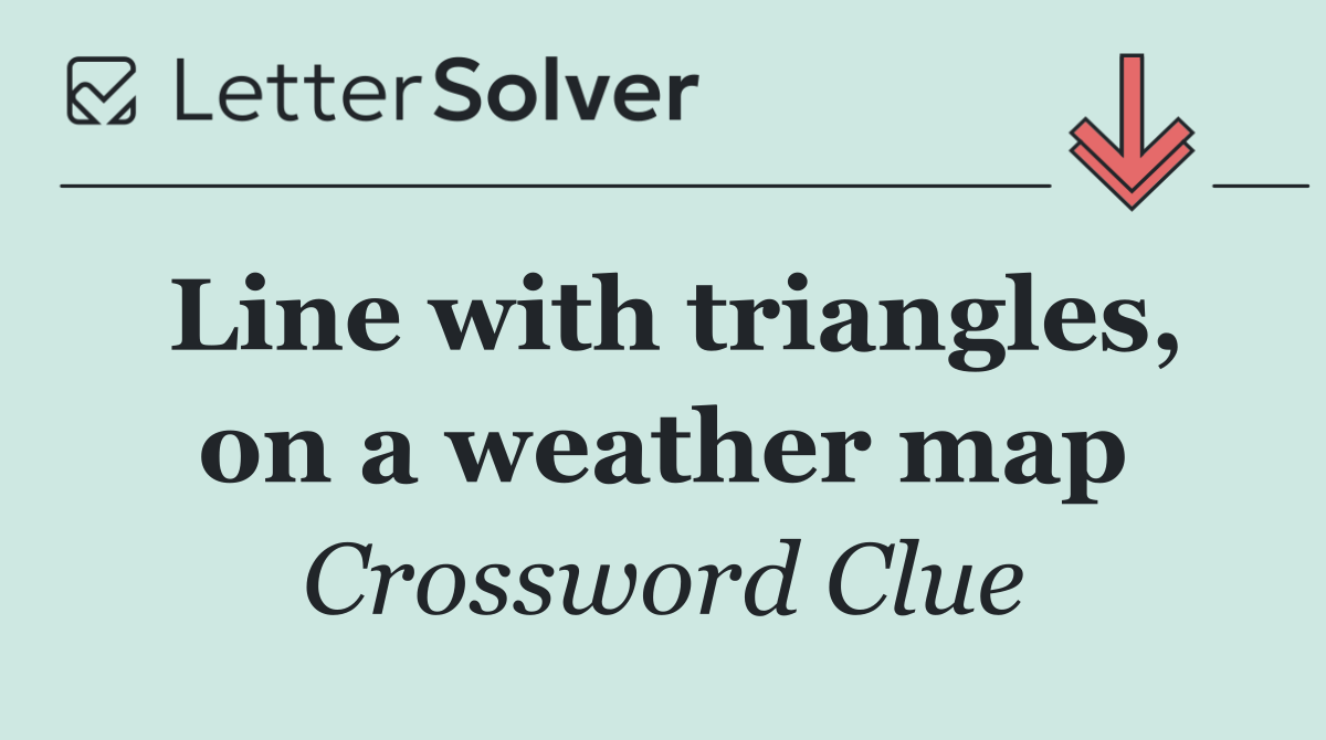 Line with triangles, on a weather map