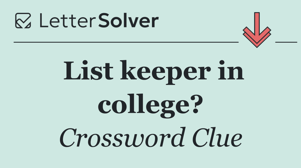 List keeper in college?