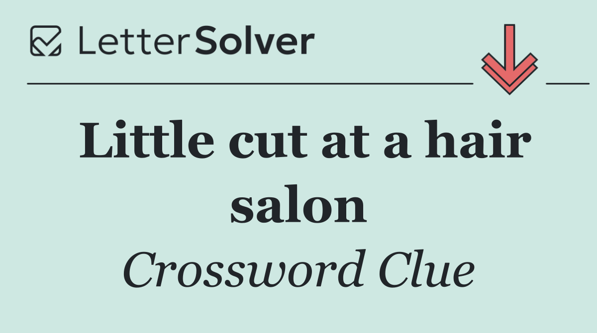 Little cut at a hair salon