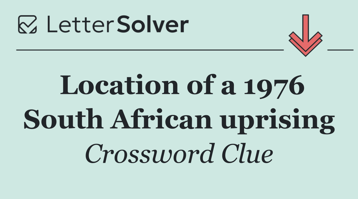 Location of a 1976 South African uprising