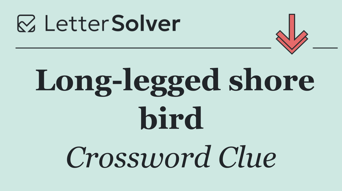 Long legged shore bird