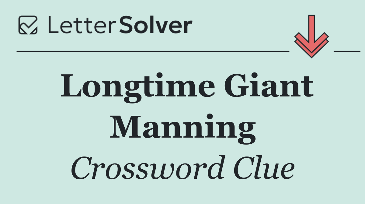 Longtime Giant Manning