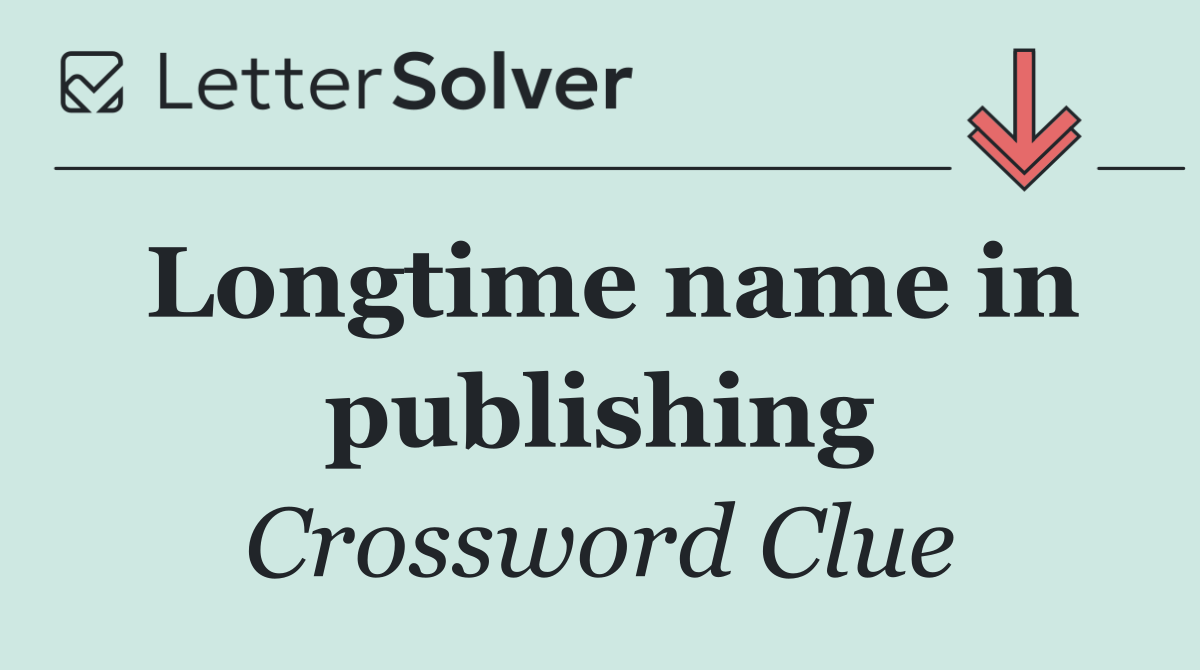 Longtime name in publishing