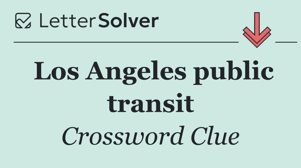 Los Angeles public transit