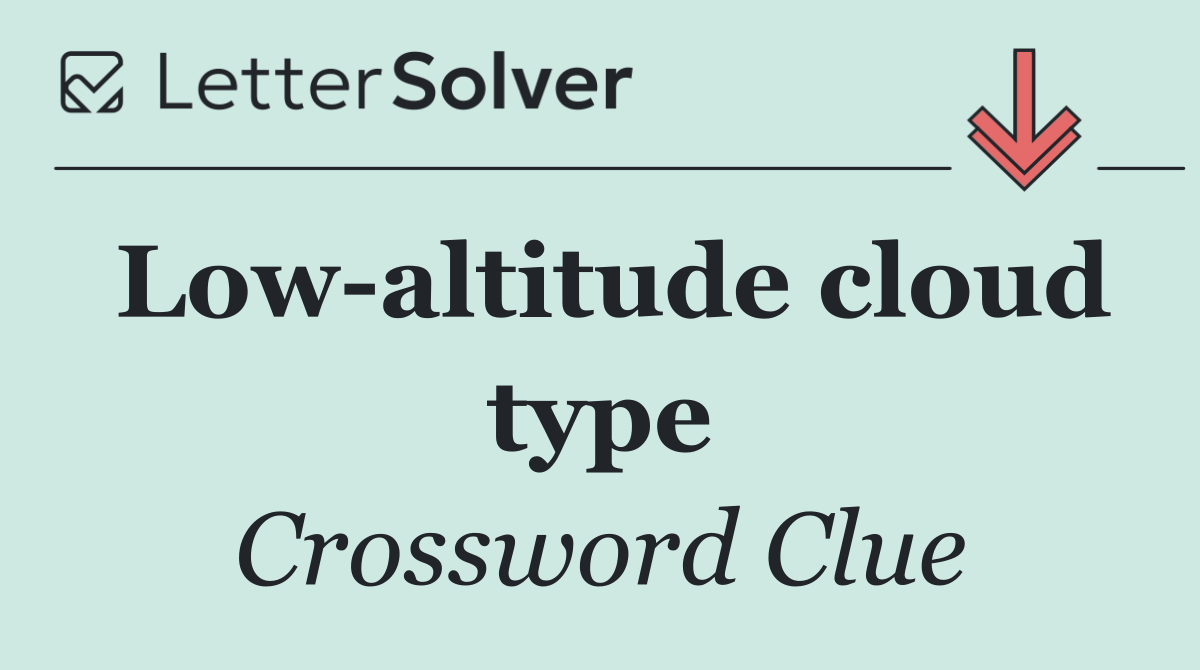 Low altitude cloud type