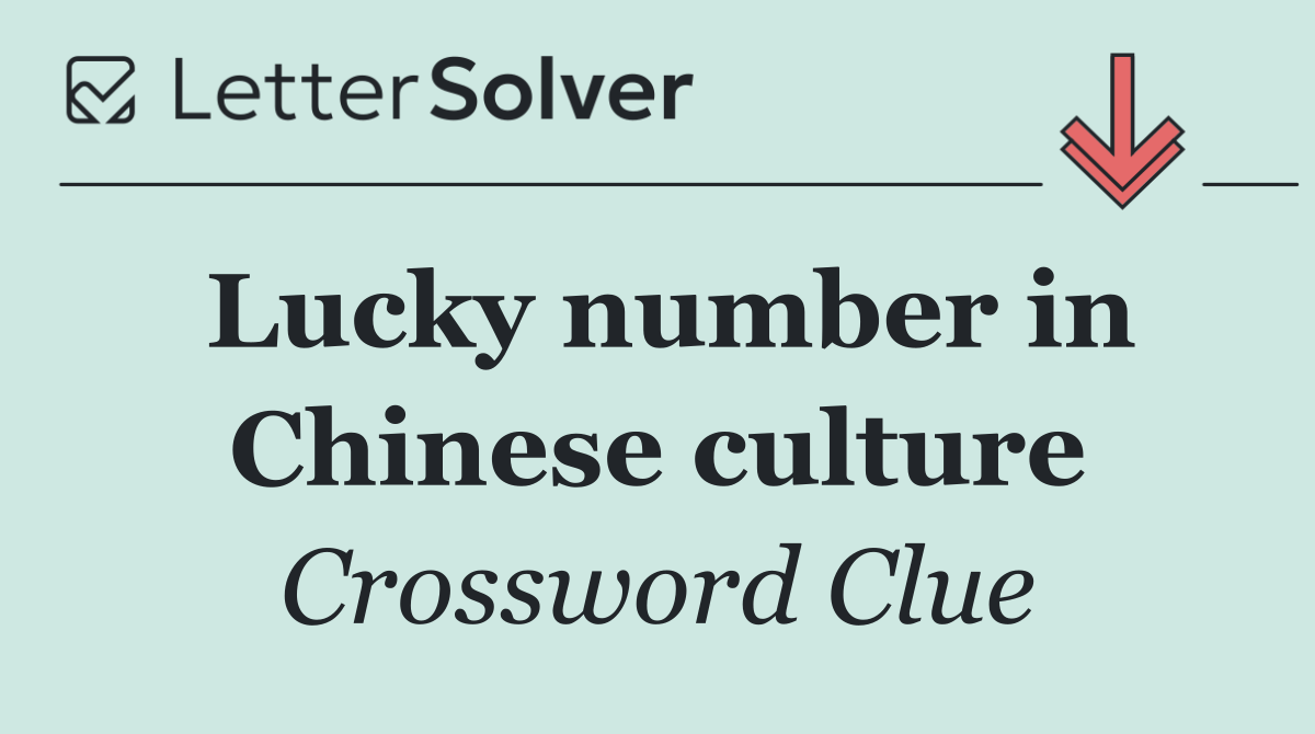 Lucky number in Chinese culture