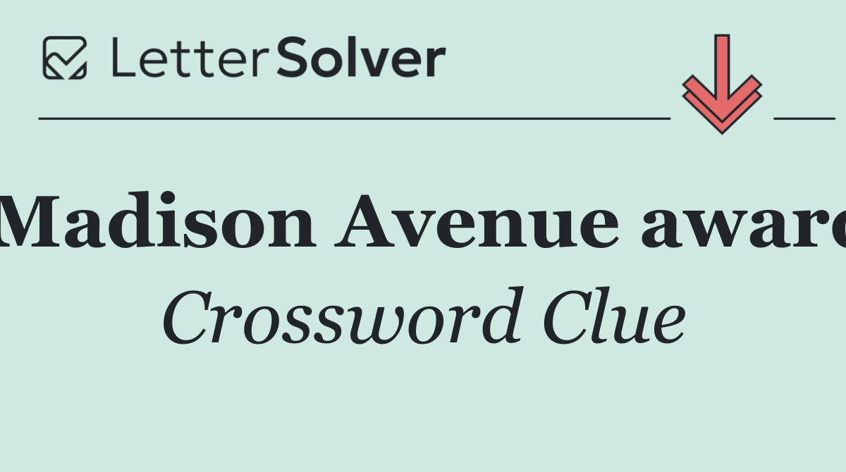 Madison Avenue award