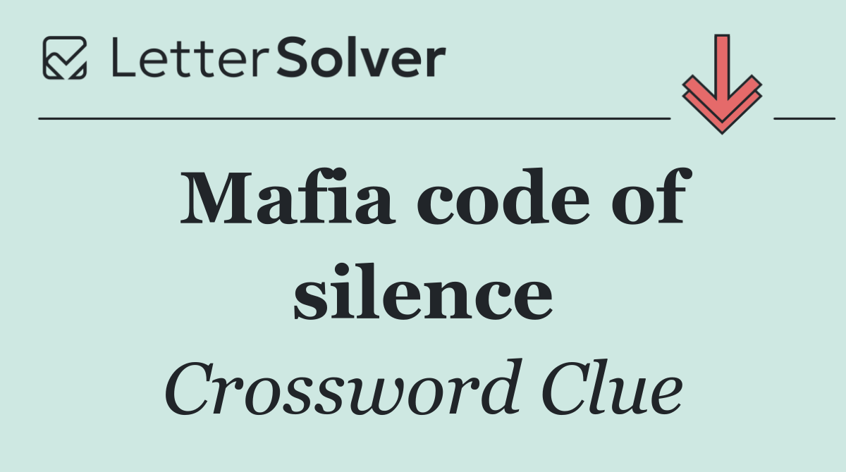 Mafia code of silence