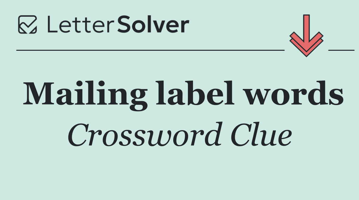 Mailing label words