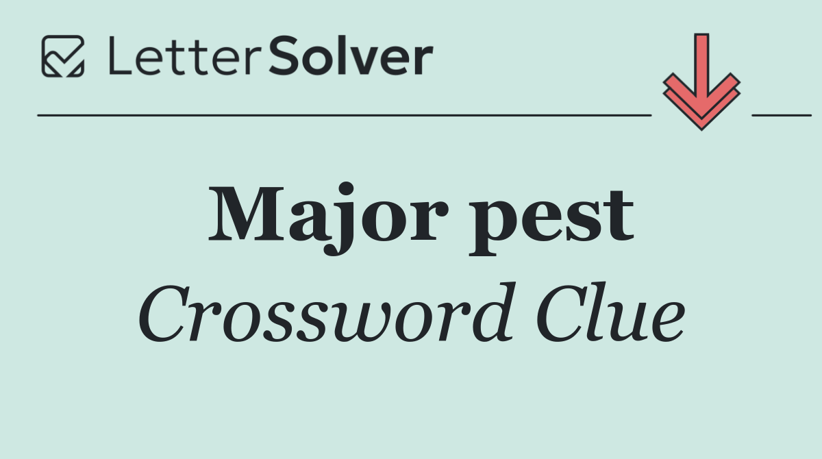 Major pest
