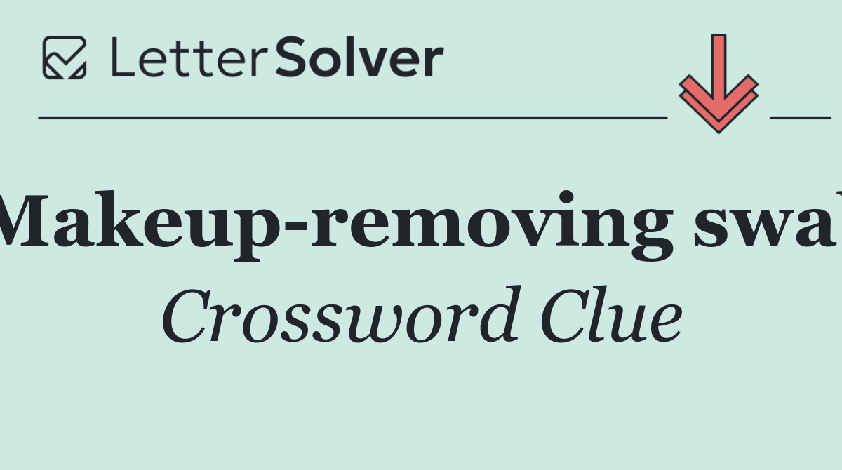 Makeup removing swab