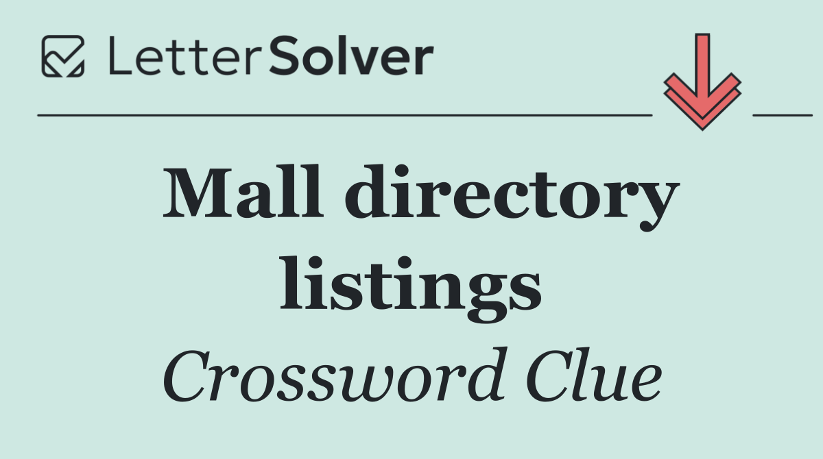 Mall directory listings