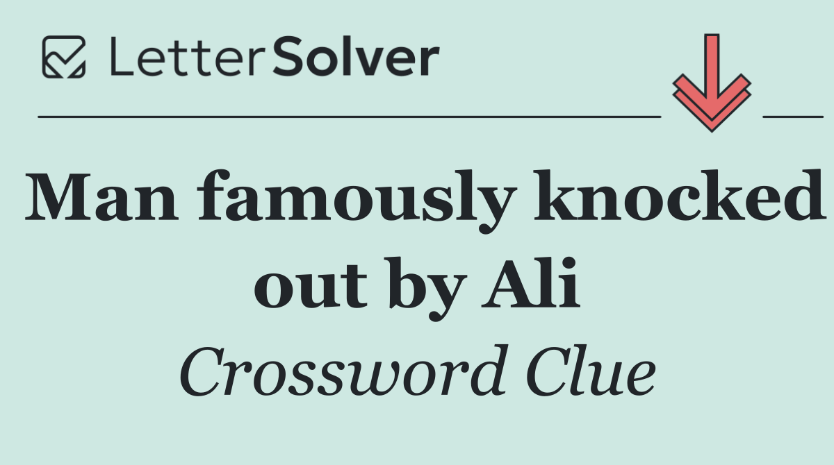 Man famously knocked out by Ali