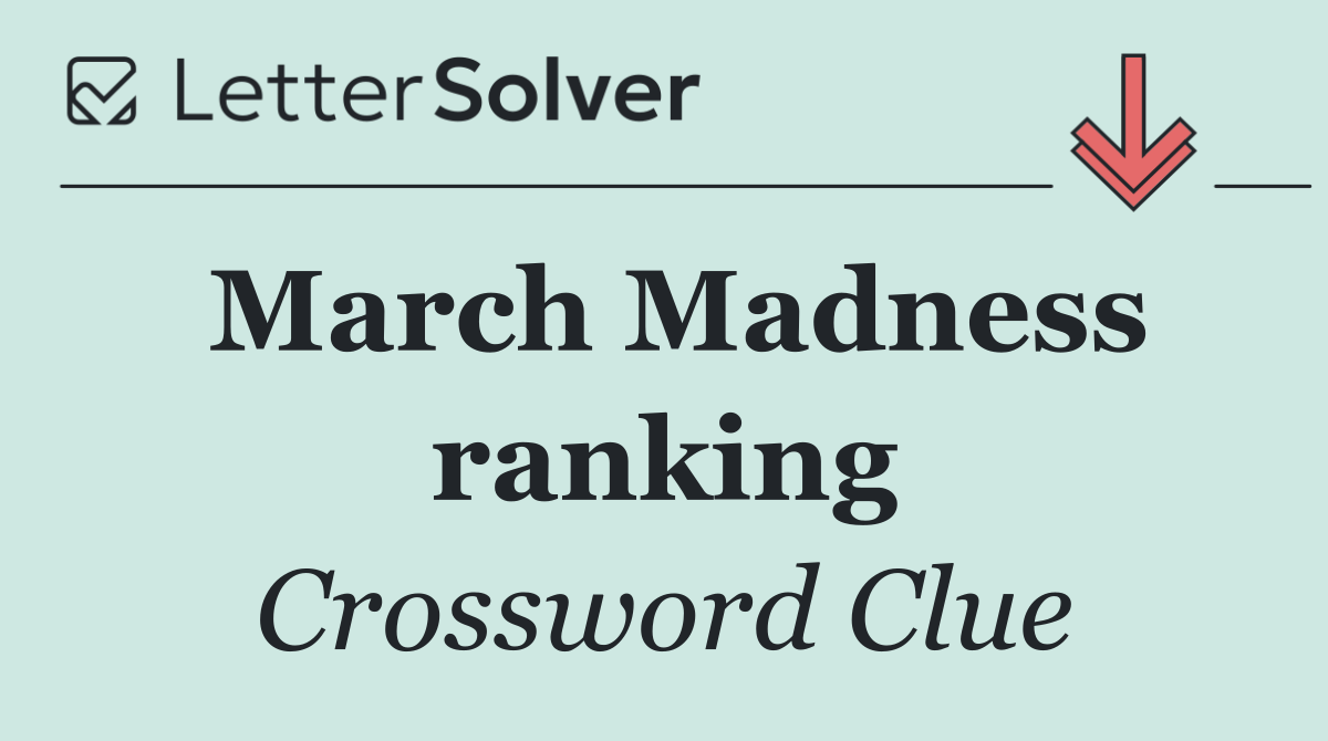 March Madness ranking