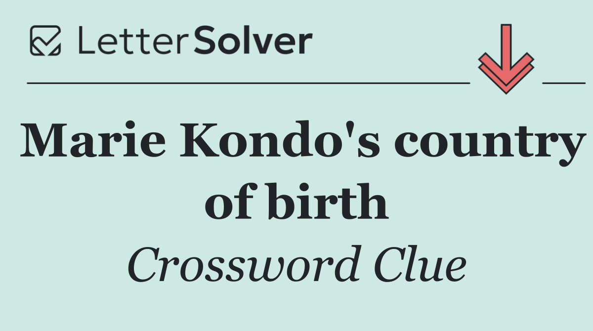 Marie Kondo's country of birth