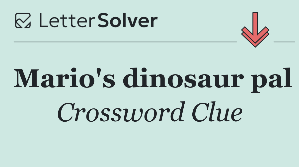 Mario's dinosaur pal