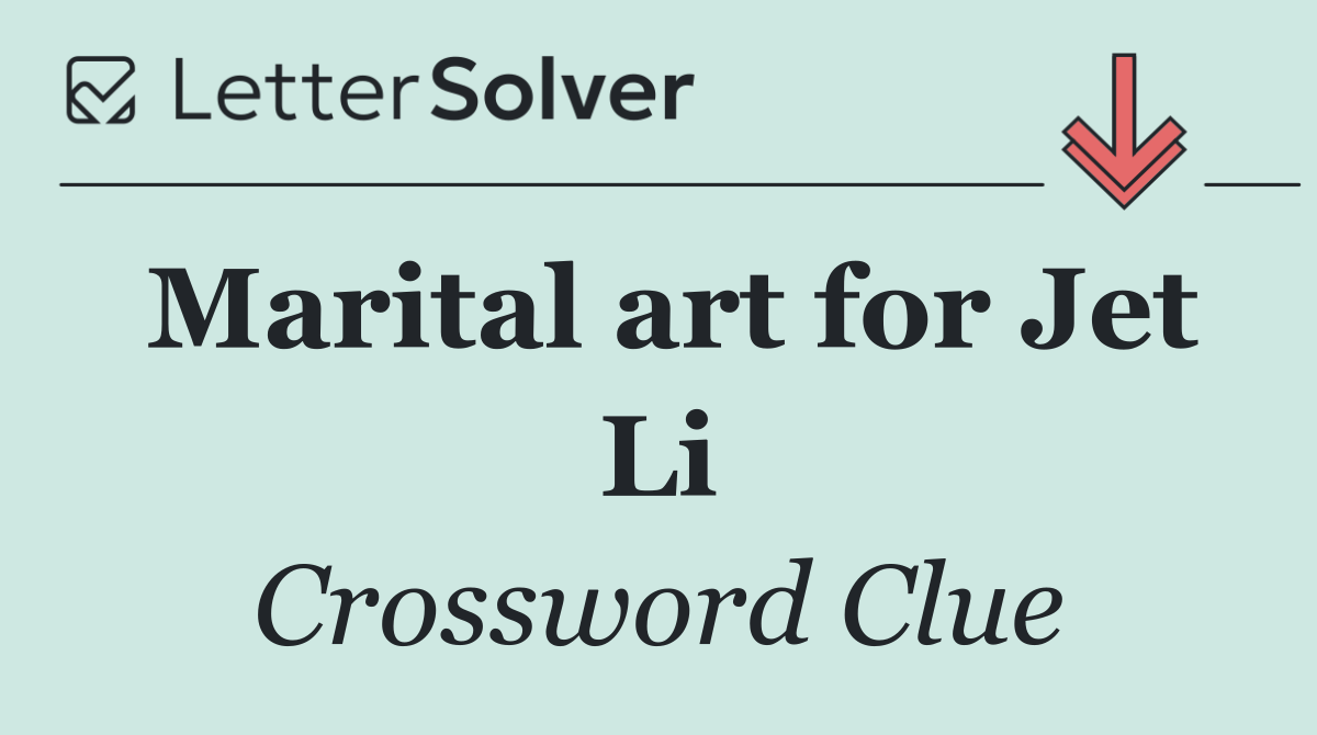 Marital art for Jet Li