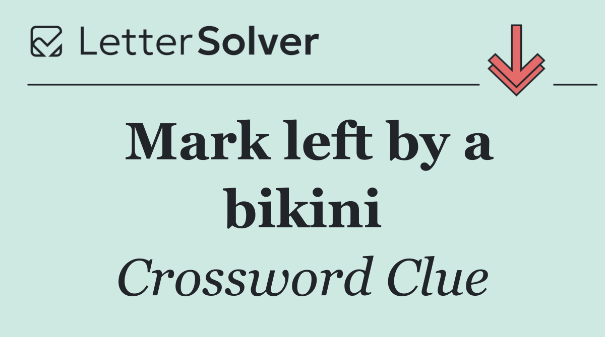 Mark left by a bikini