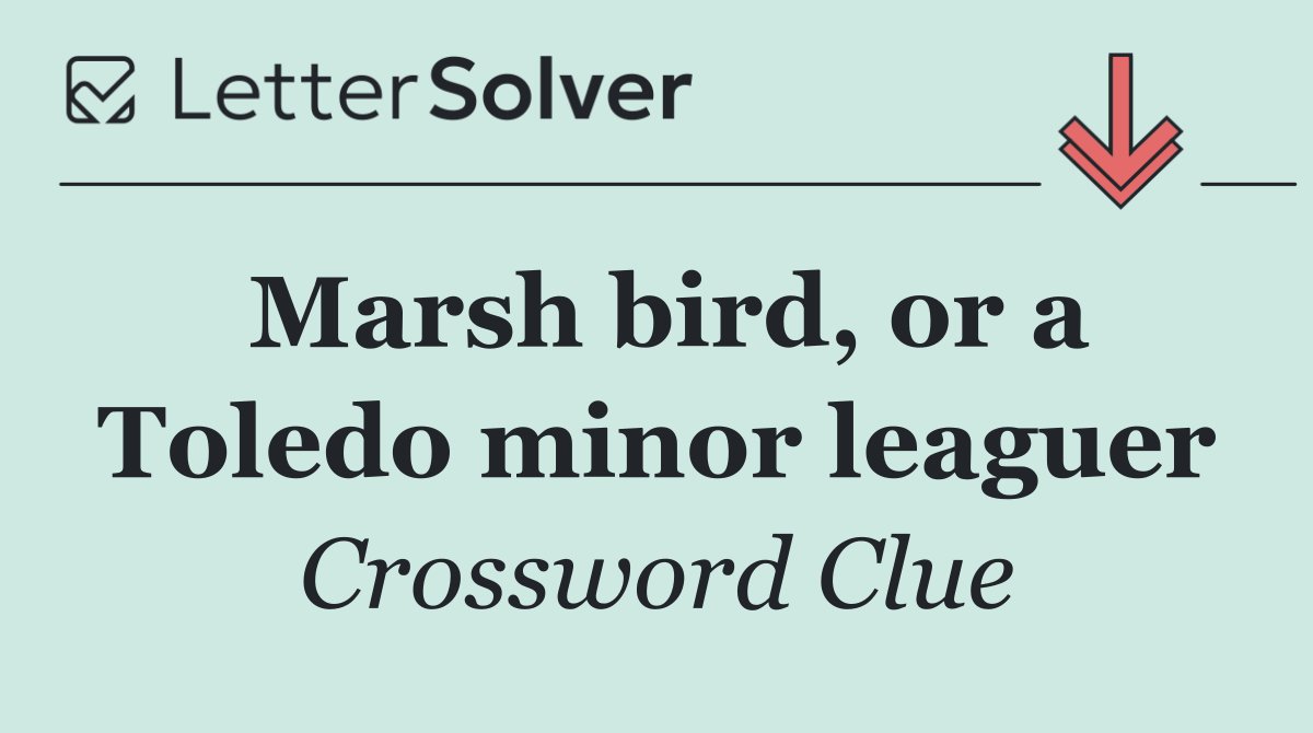 Marsh bird, or a Toledo minor leaguer