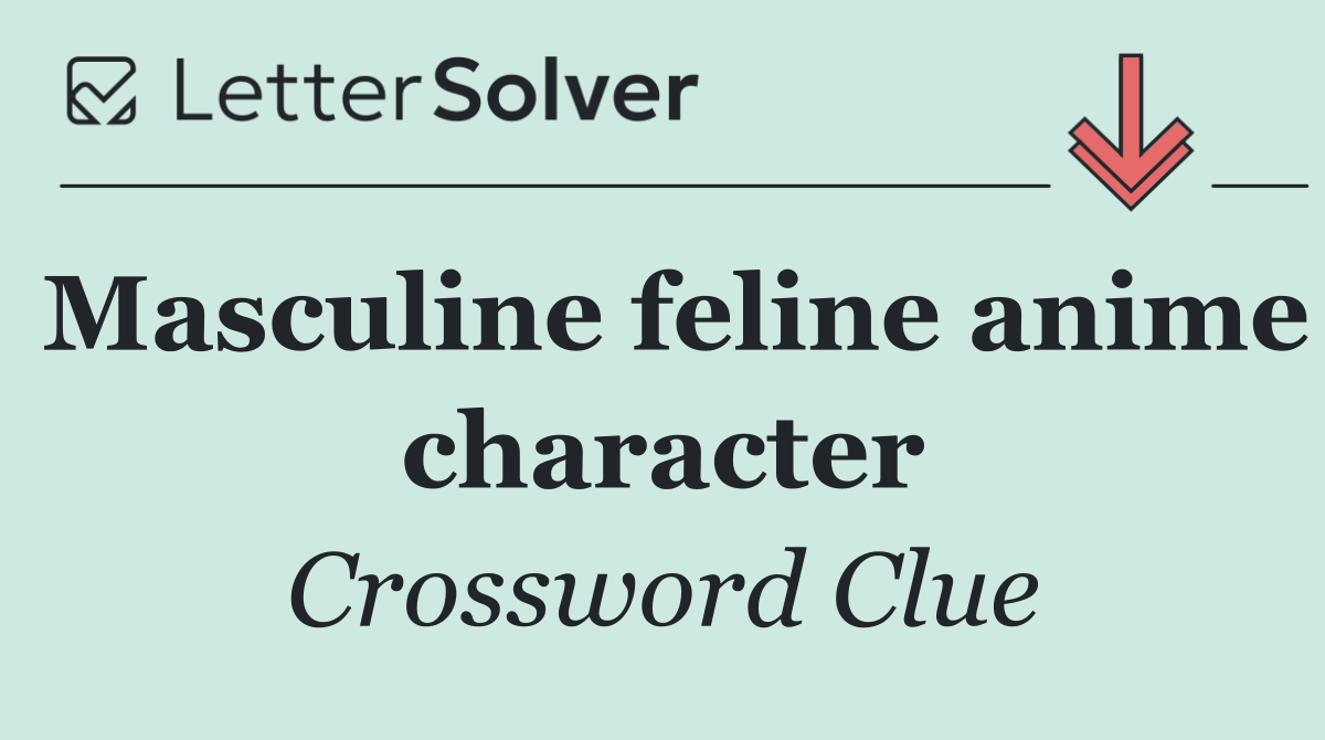 Masculine feline anime character