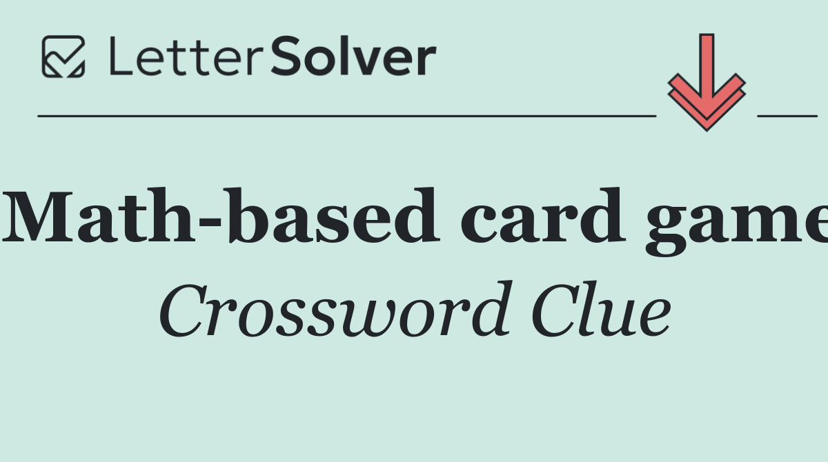 Math based card game