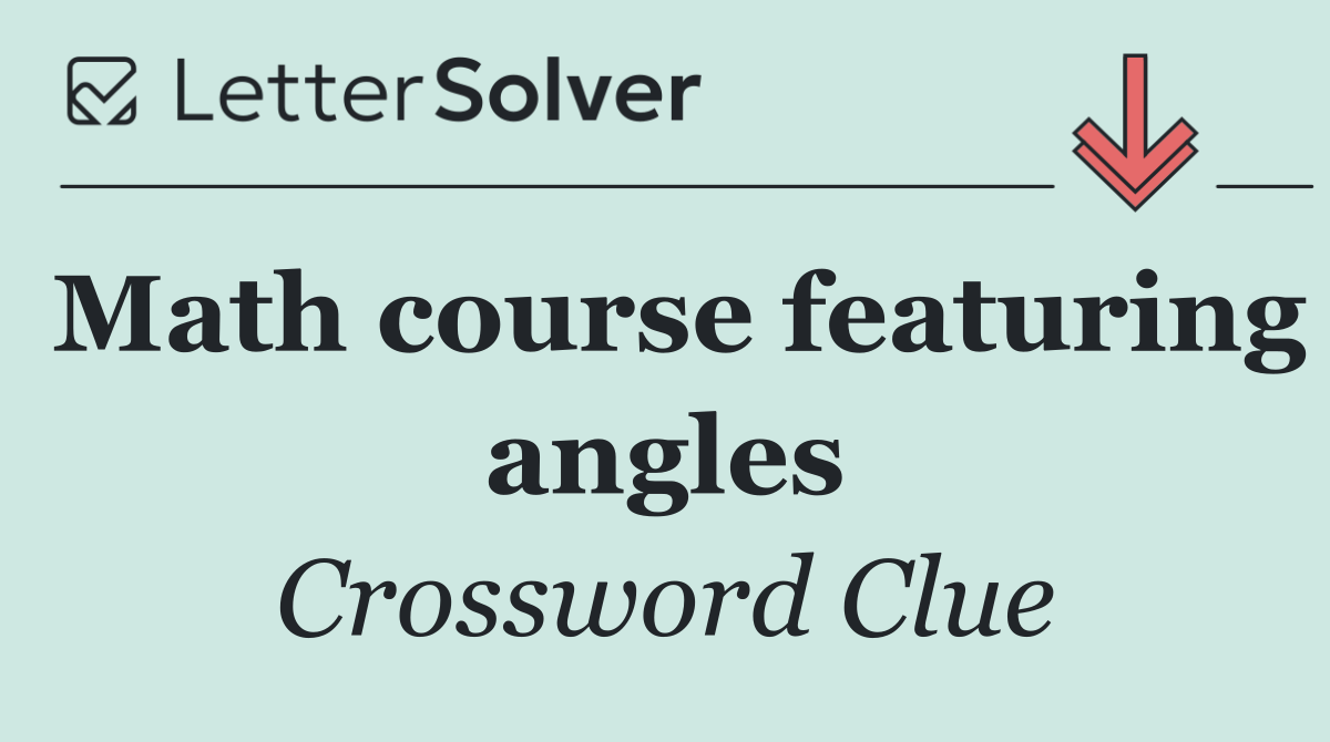 Math course featuring angles
