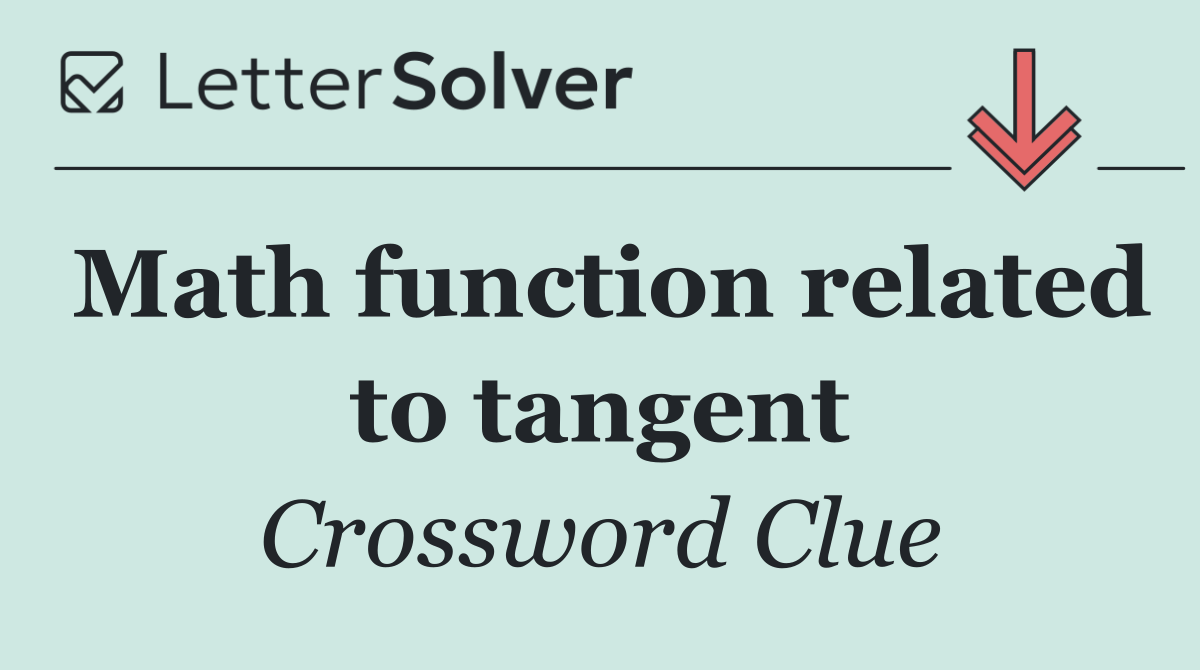 Math function related to tangent