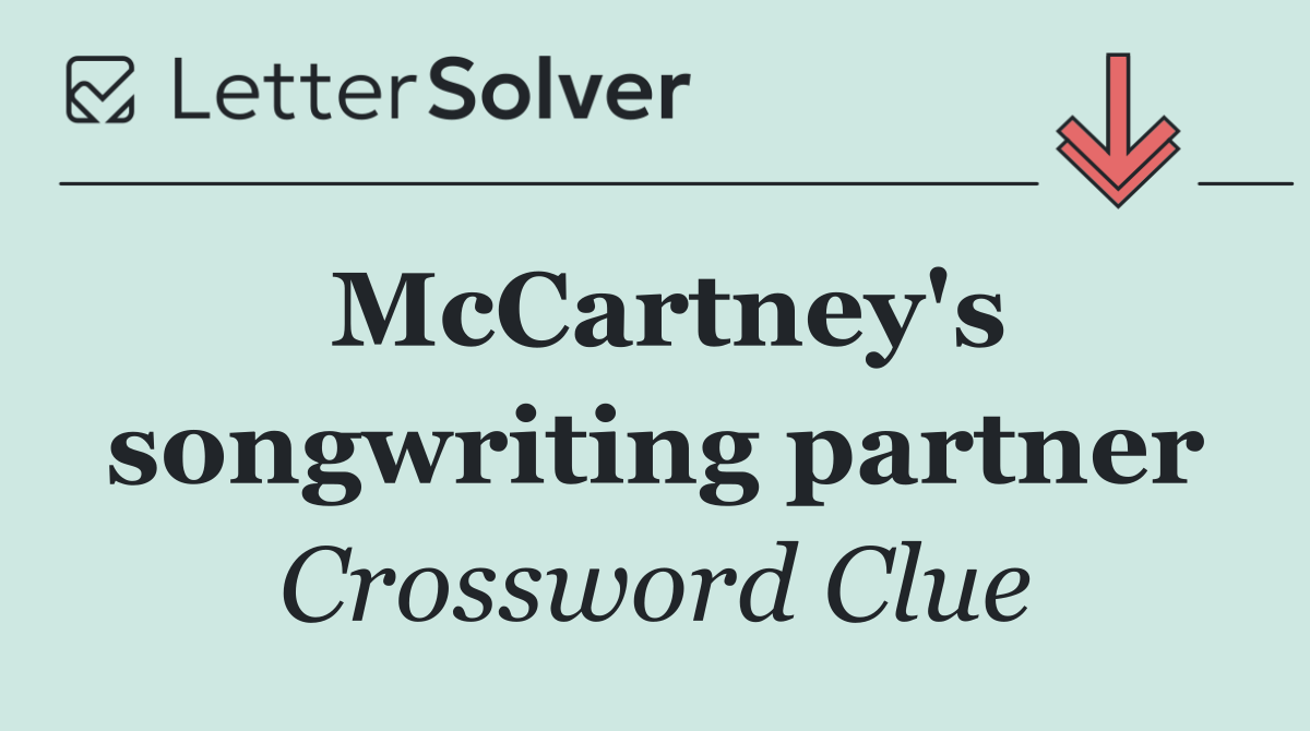 McCartney's songwriting partner