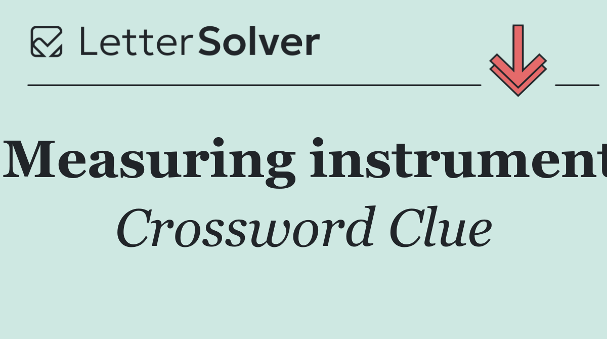 Measuring instrument