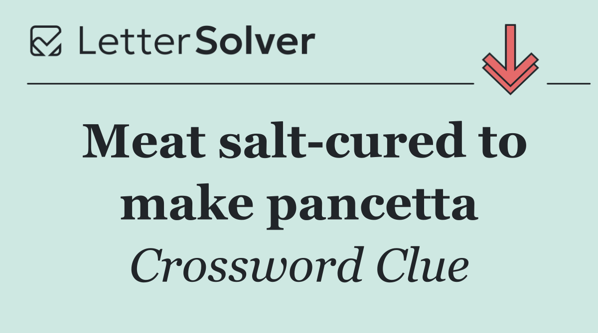 Meat salt cured to make pancetta