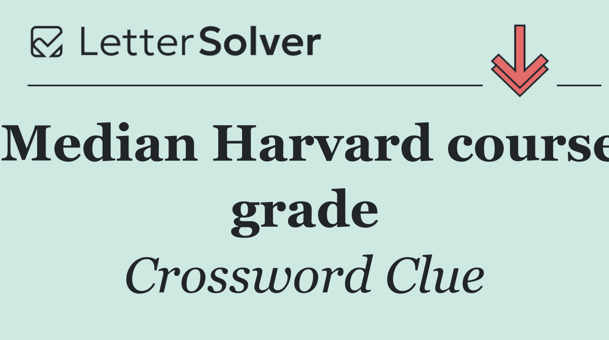 Median Harvard course grade